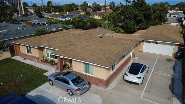 Aerial view of 12542 9th Street and the surrounding residential context